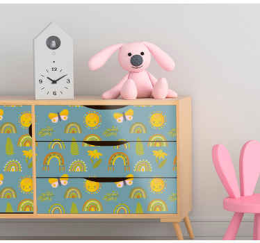 Pattern with sloppy thick furniture sticker - TenStickers