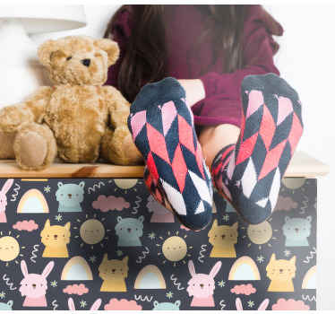 Autocolantes para móveis Animais pastel e arco-íris - TenStickers