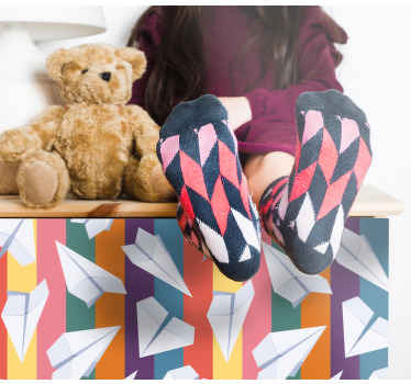 White paper planes fly  furniture decal - TenStickers