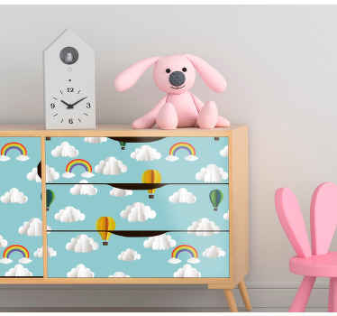 Balloon blue sky furniture sticker - TenStickers