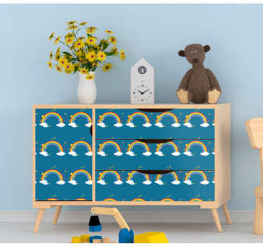 Třpytivá duhová nálepka na nábytek - TenStickers