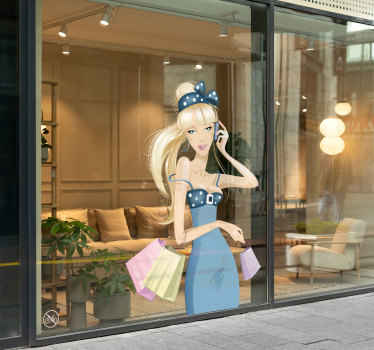 金发女孩购物墙贴 - TenStickers