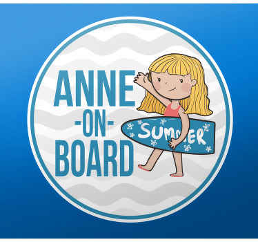 Baby on Board Aufkleber Babymädchen an bord süßes Design - TenStickers