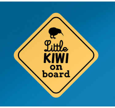 Baby on Board Aufkleber Kleine kiwi an bord - TenStickers