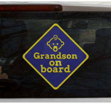 Grandson baby on board sticker - TenStickers