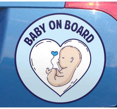Baby on board mommy design sticker - TenStickers