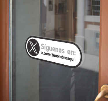 Adhesivo etiqueta tienda twitter - TenVinilo