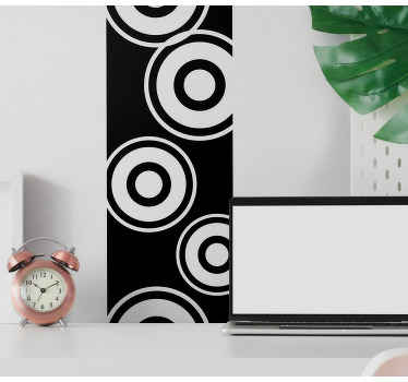 Cenefa adhesiva Círculos retro monocolor - TenVinilo