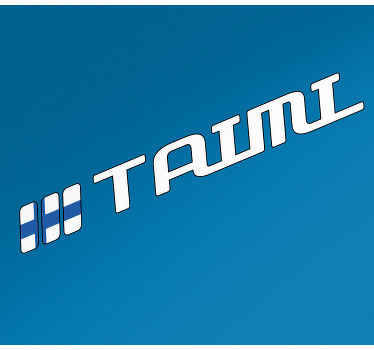 Suomalainen lippu ja oma nimi tarroja mopoon - Tenstickers