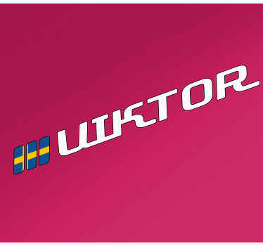 Svensk flagga och specialnamn motorcykel dekal - Tenstickers