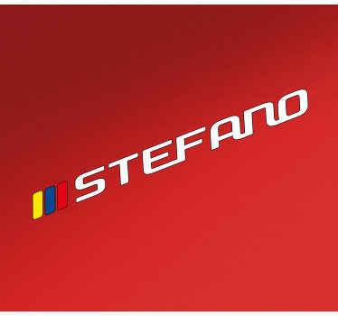 Pegatina para moto Bandera de ecuador y nombre personalizado - TenVinilo