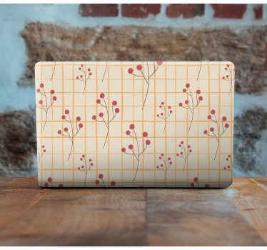 Ellenőrzött minta bogyókkal laptop bőr - TenStickers