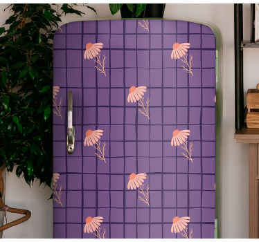 Papatyalar buzdolabı çıkartması ile kontrol edilen desen - TenStickers