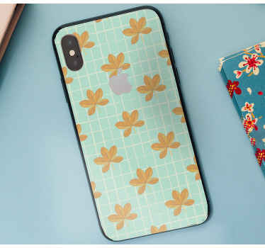 Nélküli mintát scheffler virágok iphone matrica - TenStickers