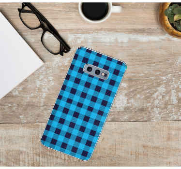 ブルータータンチェック柄サムスンステッカー - TENSTICKERS