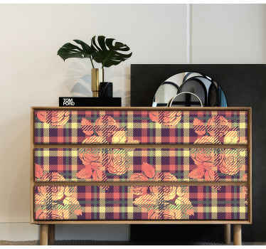 Floral Patterned Surface furniture sticker - TenStickers