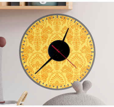 Amazing simple bright patterned clock sticker - TenStickers