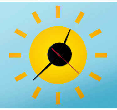 Fantastic bright as the sun wall clock decal - TenStickers
