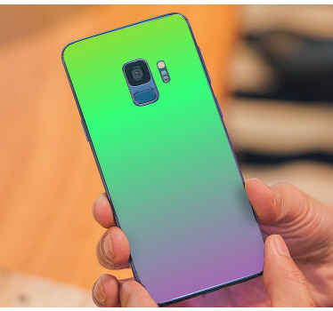 보라색과 녹색 그라데이션 삼성 스티커 - TenStickers