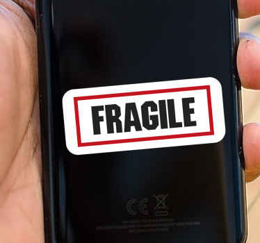 Törékeny figyelmeztető címke samsung matrica - TenStickers