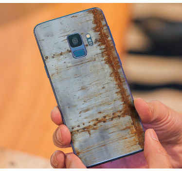 소박한 금속 질감 삼성 스티커 - TenStickers