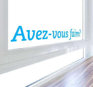 Sticker décoratif avez vous faim - TenStickers