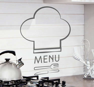 Sticker cuisine logo menu - TenStickers