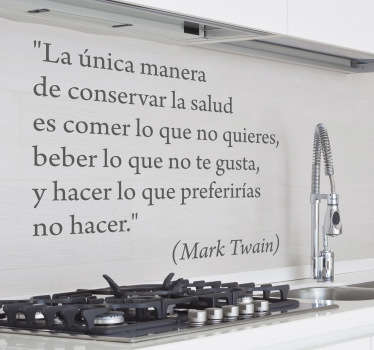 Vinilo decorativo sobre la comida - TenVinilo