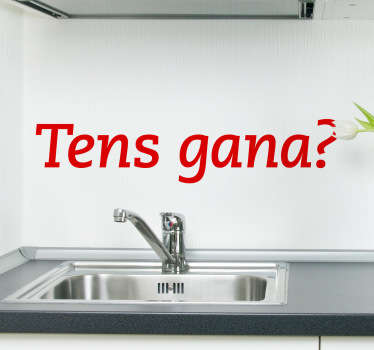 Vinilo decorativo tens gana - TenVinilo