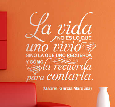 Vinilo decorativo Gabriel García Márquez - TenVinilo