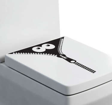 怪物拉链厕所贴纸 - TenStickers