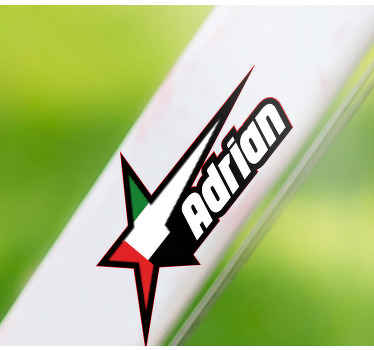 United Arab Emirates flag and name bike sticker - TenStickers