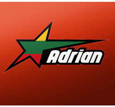 Lietuvos vėliava ir individualaus pavadinimo automobilio lipdukas - „Tenstickers“