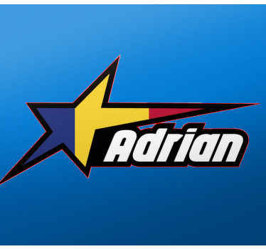 Drapelul româniei și autocolant auto personalizat - TenStickers