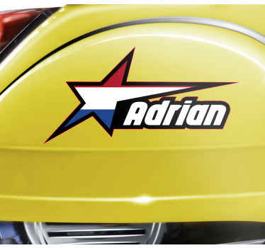 Motor stickers Nederlandse vlag en aangepaste naam - TenStickers