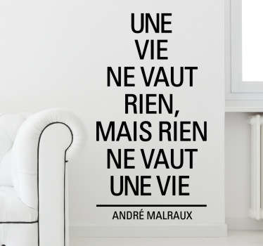 Sticker citation André Malraux - TenStickers