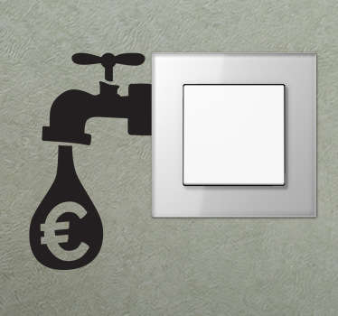 Naklejka dekoracyjna włącznik kran - TenStickers