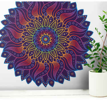 Rainbow mandala wall decal - TenStickers