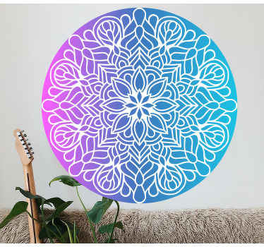 Translucent mandala wall decal - TenStickers