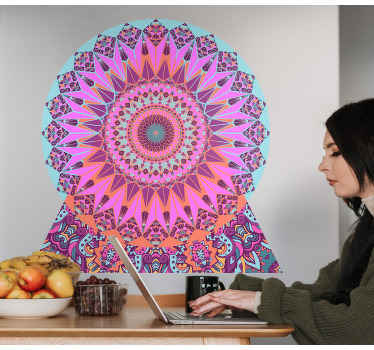 Mandala triangle design wall decal - TenStickers