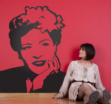 autocolante de retrato com um dos ícones mais famosos da história do jazz. Para os fãs obstinados deste grande cantor americano.