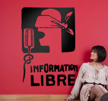 Adesivo muro information libre - TenStickers