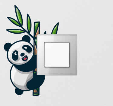 Naklejka na kontakt Zabawna panda wspinaczkowa - TenStickers