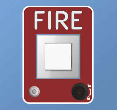 Tűzjelző kapcsoló fénykapcsoló matrica - TenStickers