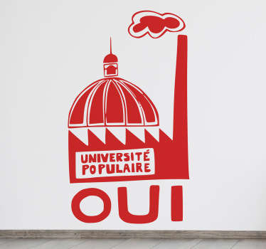 Sticker université populaire - TenStickers