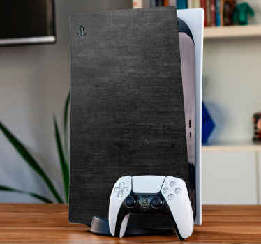 Dark grey brushed metal PS5 sticker - TenStickers