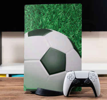 Football on a grass field PS5 decal - TenStickers