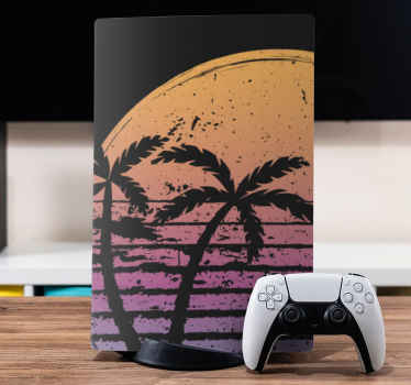 Tropical Sunset Vibes PS5 skin - TenStickers