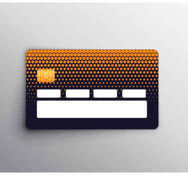 Vinilo tarjeta de crédito Patrón degradado de tonos azules abstra - TenVinilo