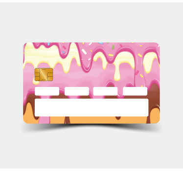 Vinilo tarjeta de crédito diseño de postre helado - TenVinilo